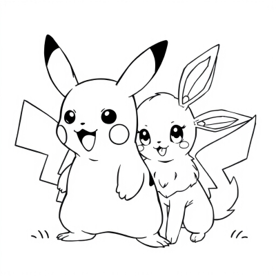Pikachu and Eevee