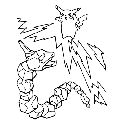 Pikachu and Onix