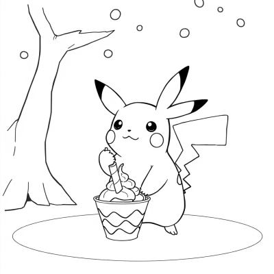 Pikachu Dropped Ice Cream