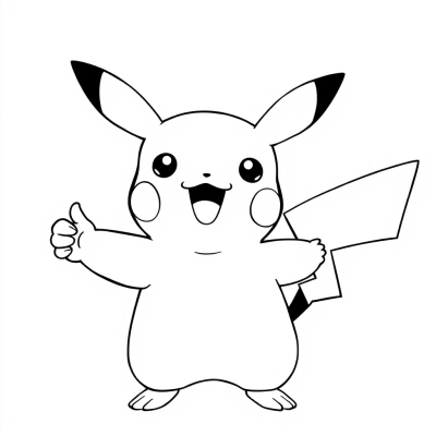 Pikachu Gives a Thumbs Up