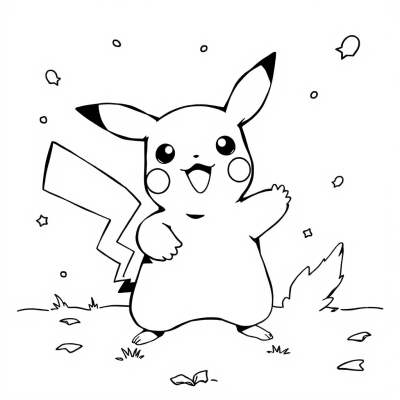 Pikachu in Battle Stance