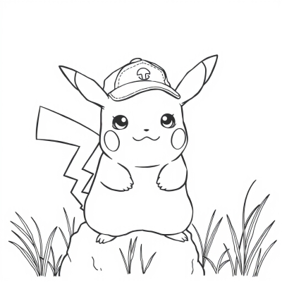 Pikachu in Ash's Hat