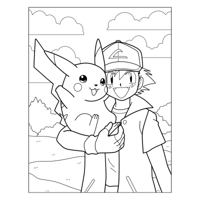 Pikachu in Ash's Arms