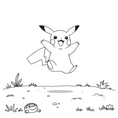 Pikachu Jumps for Joy