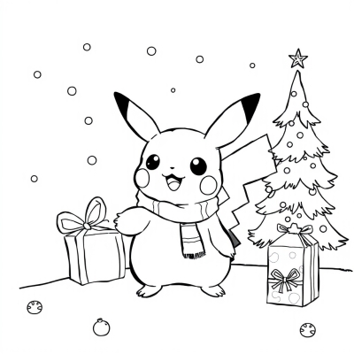 Pikachu at Christmas
