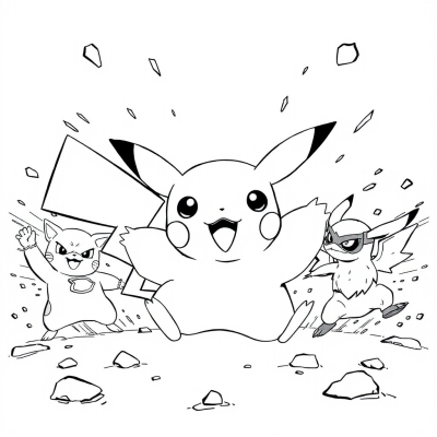 Pikachu Charges into Battle