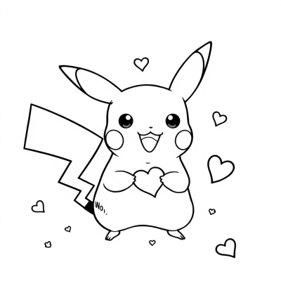 Pikachu with Hearts