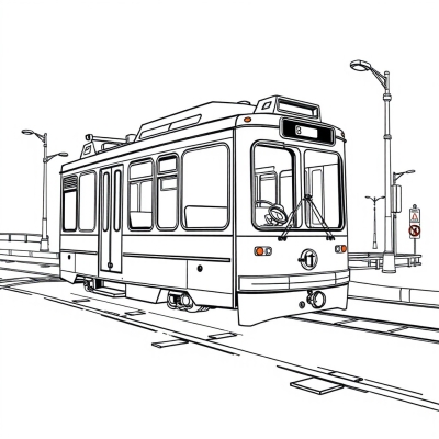 Spacious Street Trolleybus