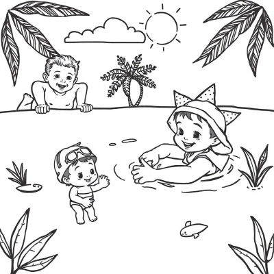 Summer Fun: Kids Swimming
