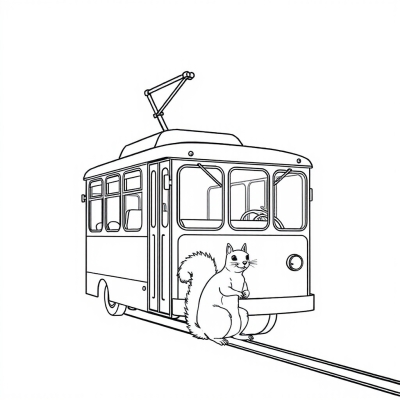 Trolleybus with a Squirrel