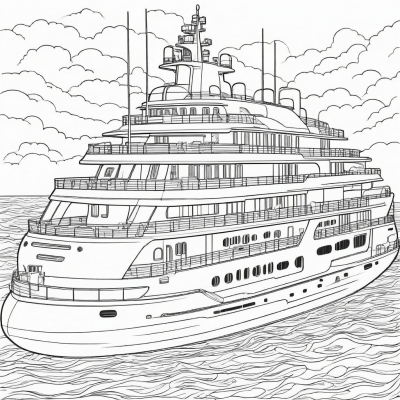 Beautiful Multi-deck Yacht