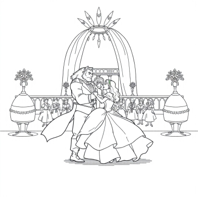 Beauty and the Beast Dance in the Ballroom