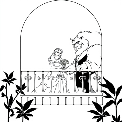 Beauty and the Beast on the Balcony