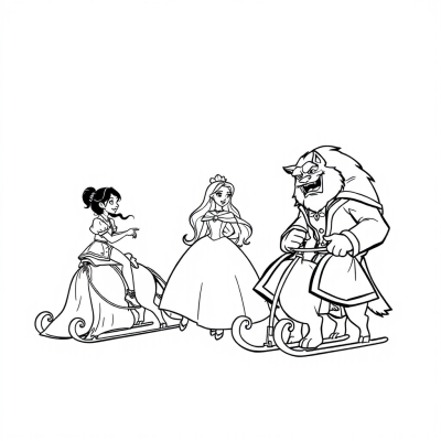 Beauty and the Beast on Sleds
