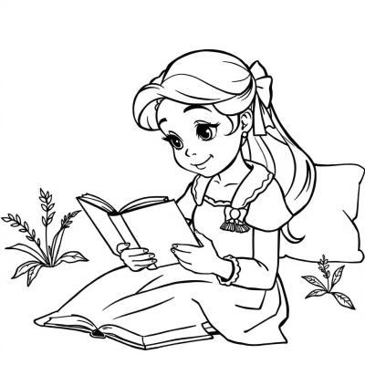 Belle Reads a Book