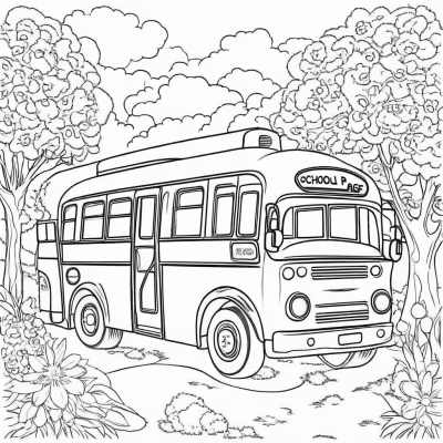 Bus Near the School