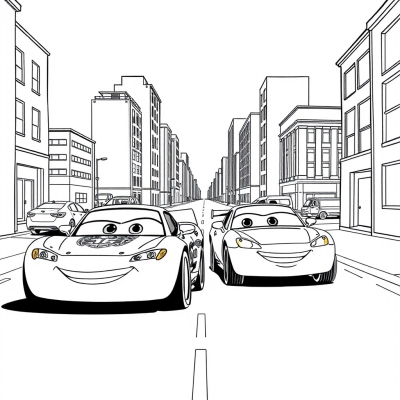 Cars Arriving in the City