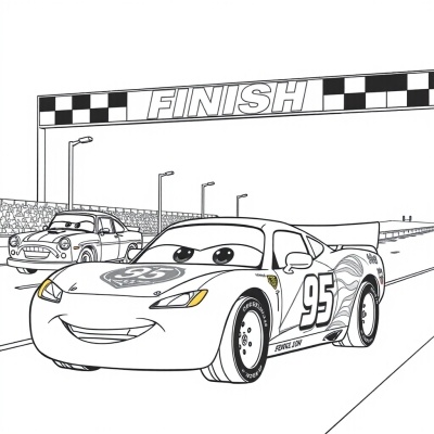 Cars at the Finish Line