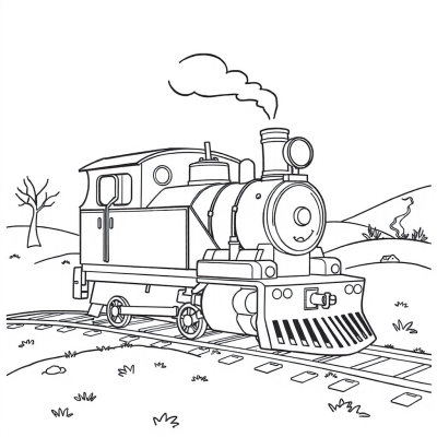 Cartoon Locomotive