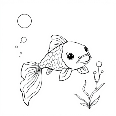Cute Koi Carp Fish