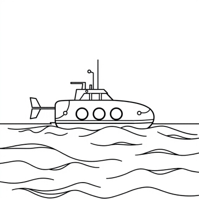 Cute Boat on the Sea