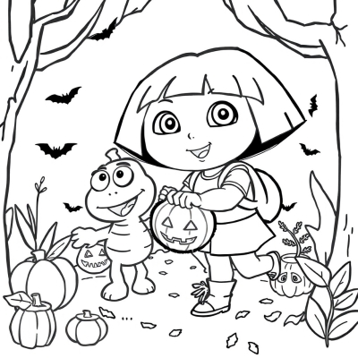 Dora and Boots Celebrate Halloween