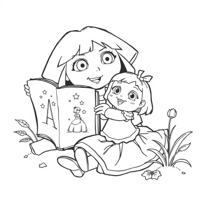 Dora Reads a Book About Alice