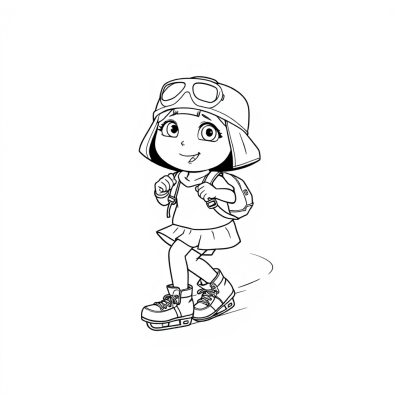 Dora the Explorer on Skates