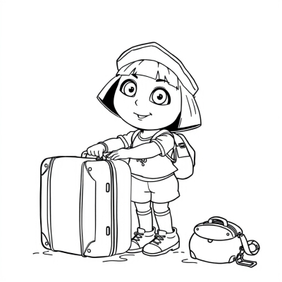 Dora the Explorer is Packing a Suitcase