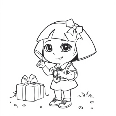 Dora the Explorer with Gifts