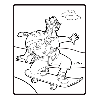 Diego on a Skateboard