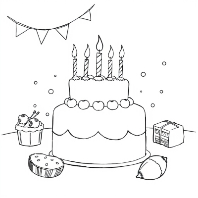 Festive Birthday Cake