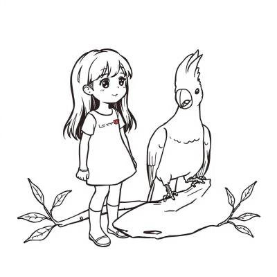 Girl's Song and Cockatoo