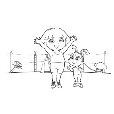 Gymnastics with Dora and Boots