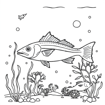Underwater Mackerel Scene