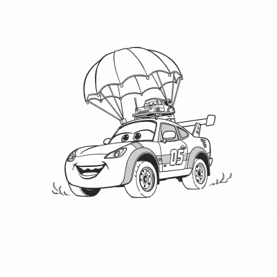 Mater Hides from the Police with a Parachute