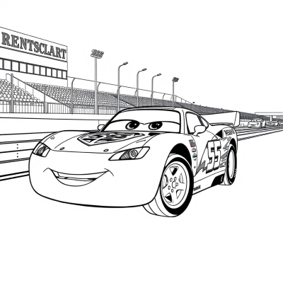 Lightning McQueen at the Grand Prix