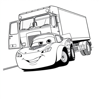Lightning McQueen Exits the Truck