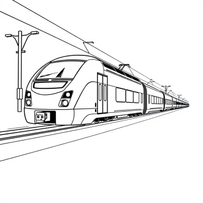 Modern High-Speed Train