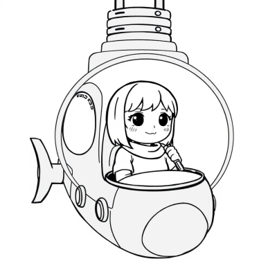 Nusha in the submarine