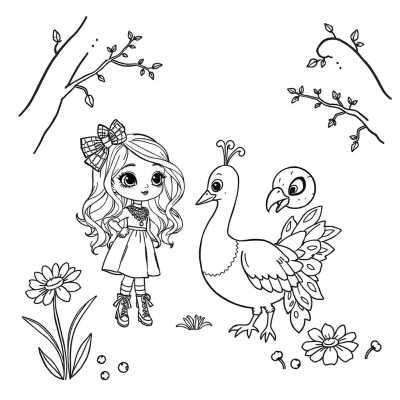 Patterina and Flap the Peacock