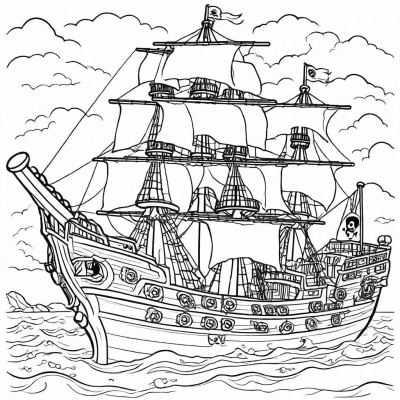 Pirate Ship with Cannons