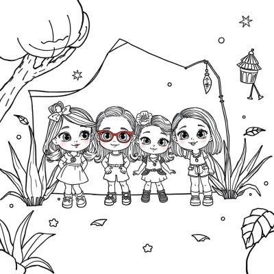 Polly and Friends Having Fun
