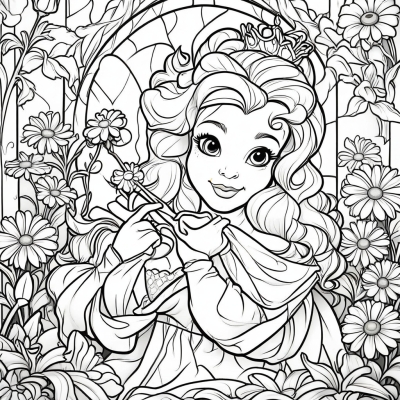 Princess Belle with a Daisy
