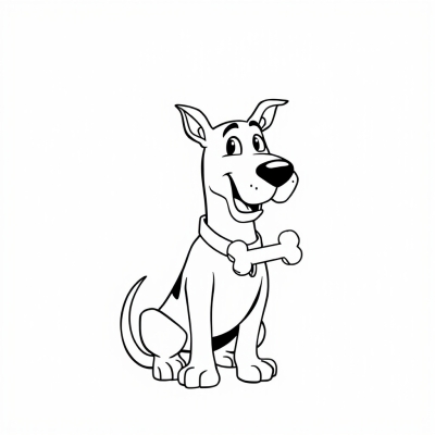 Scooby-Doo with a Bone