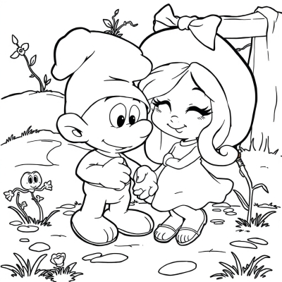 Smurf and Smurfette