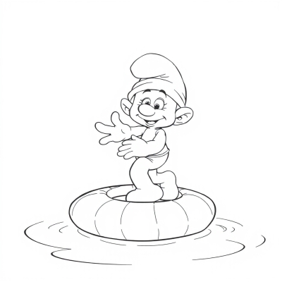 Smurf on a Float