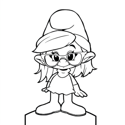 Smurfette in Stylish Glasses
