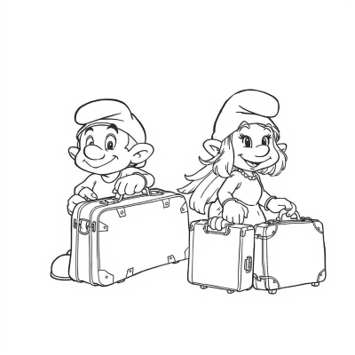 Smurfs with Suitcases