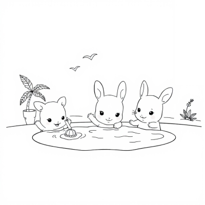Sylvanian Families Swimming Fun